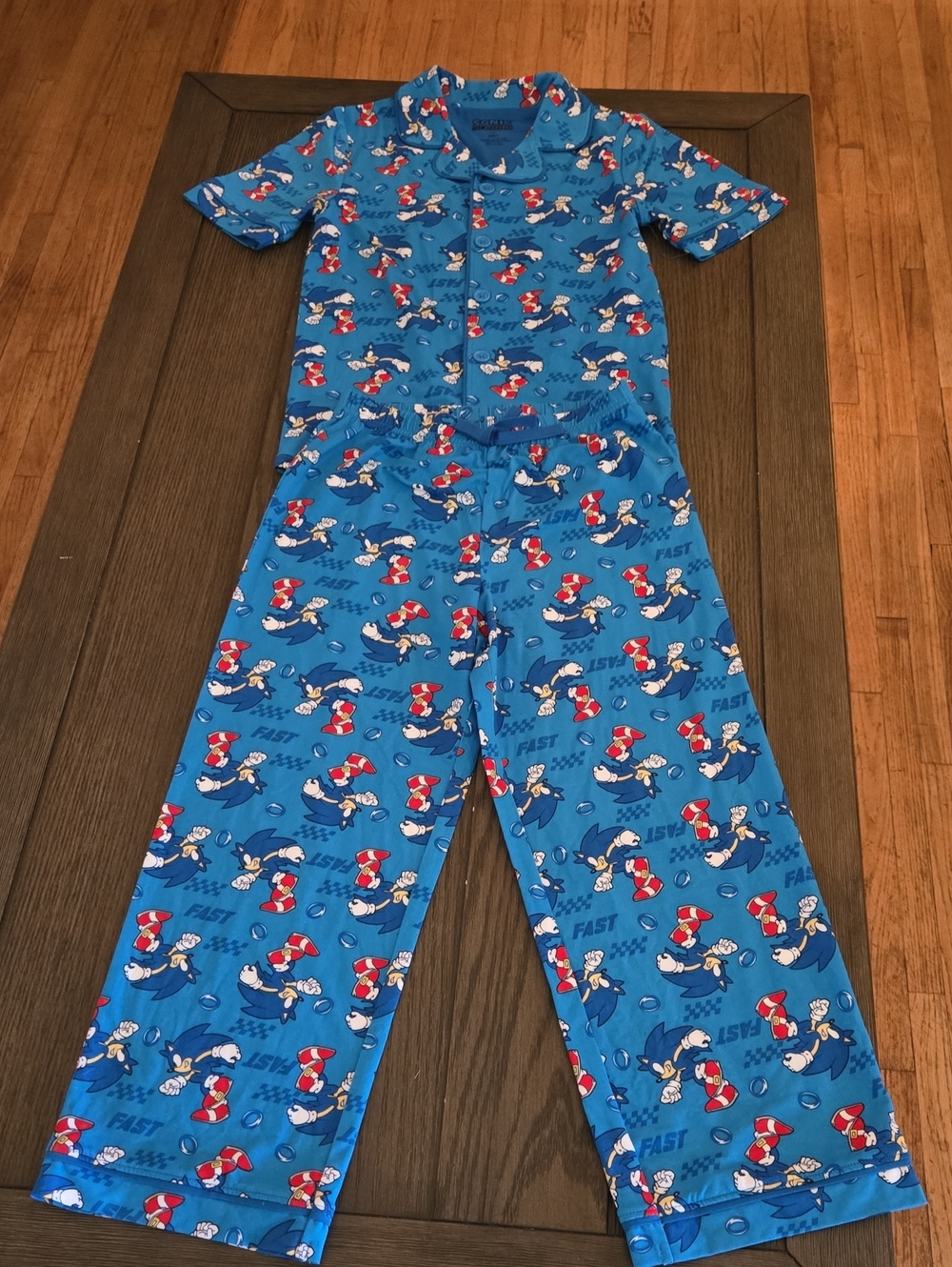 Sonic the Hedgehog Blue Kids Pajama Set, NWOT.